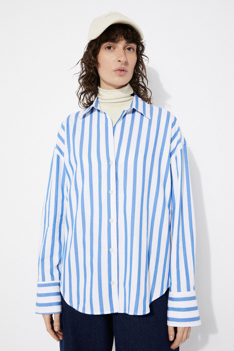 Midi Striped Cotton Shirt