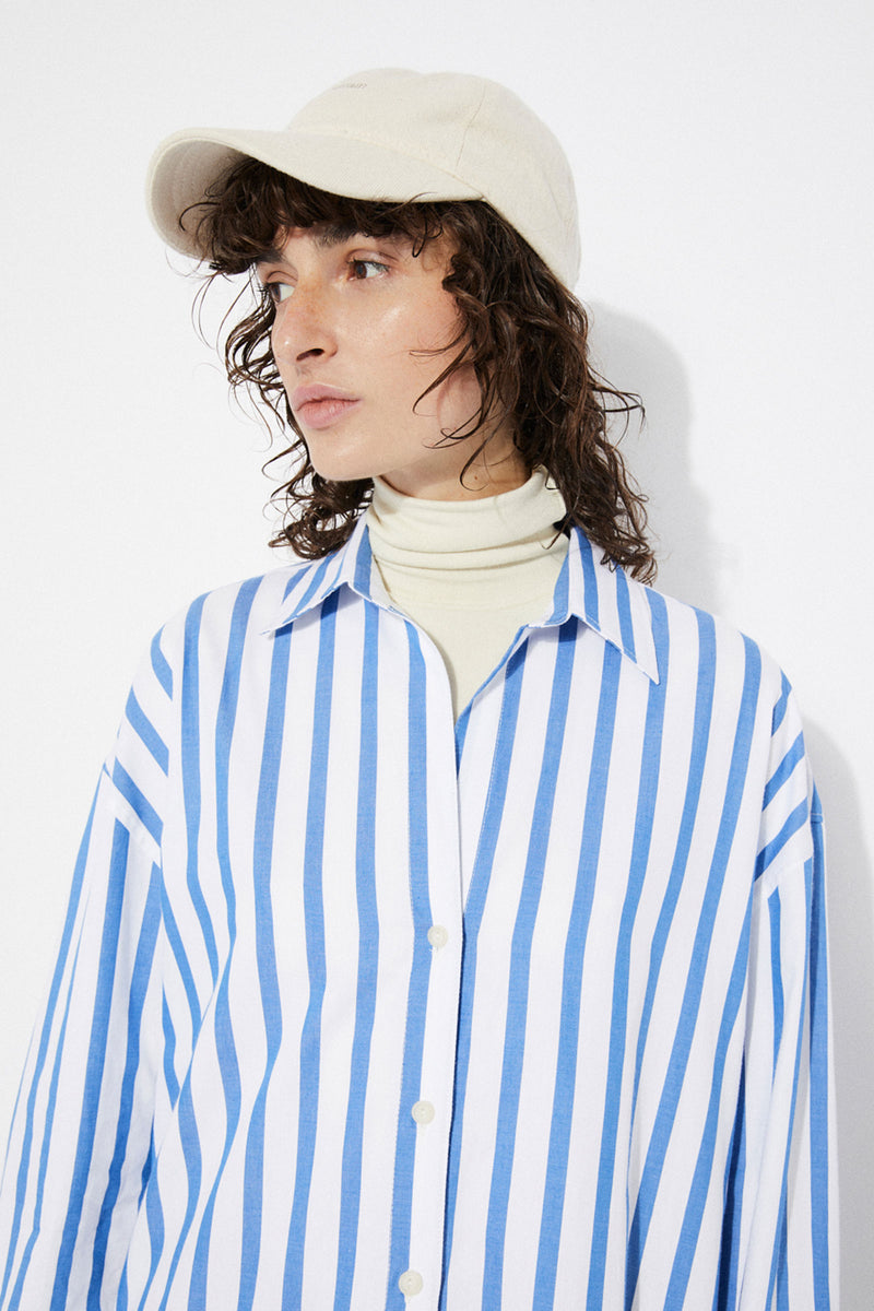 Midi Striped Cotton Shirt