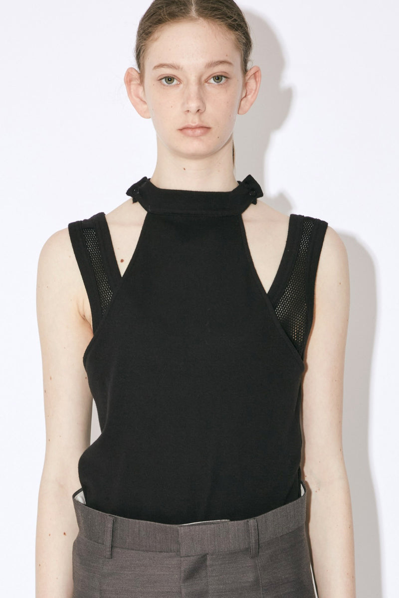 Double-end Cotton Wool Mesh Tank Top