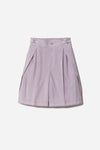 Three Tuck Cotton-Blended Shorts