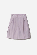 Three Tuck Cotton-Blended Shorts
