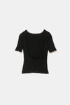 Side C Layered Cotton Pullover