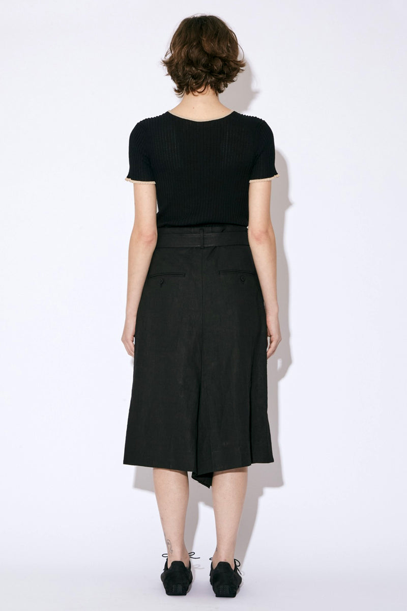 Side C Layered Cotton Pullover