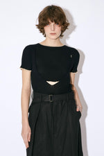 Side C Layered Cotton Pullover