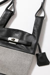 Market Leather & Canvas Shoulder Bag