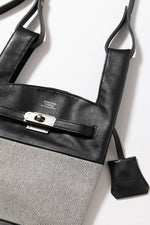 Market Leather & Canvas Shoulder Bag