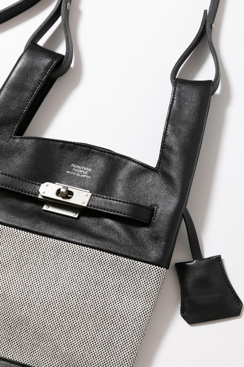 Market Leather & Canvas Shoulder Bag