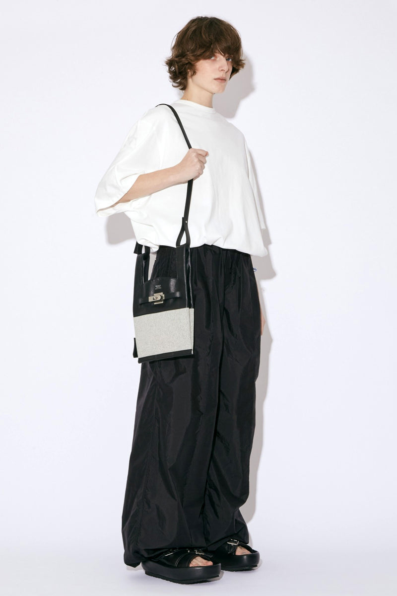 Market Leather & Canvas Shoulder Bag