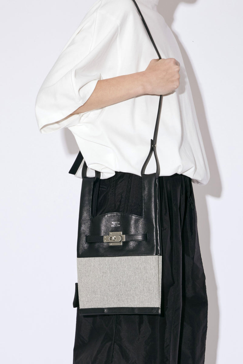 Market Leather & Canvas Shoulder Bag