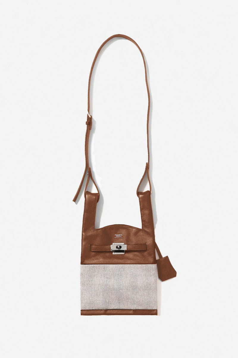 Market Leather & Canvas Shoulder Bag