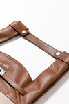 XL Market Leather & Canvas Tote Bag