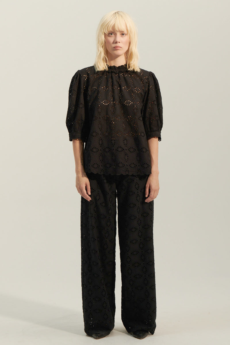 Sicile Cotton Embroidery Trousers