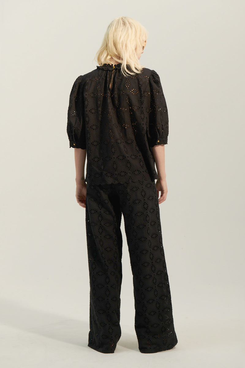 Sicile Cotton Embroidery Trousers