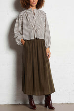Claude Silk Midi Skirt