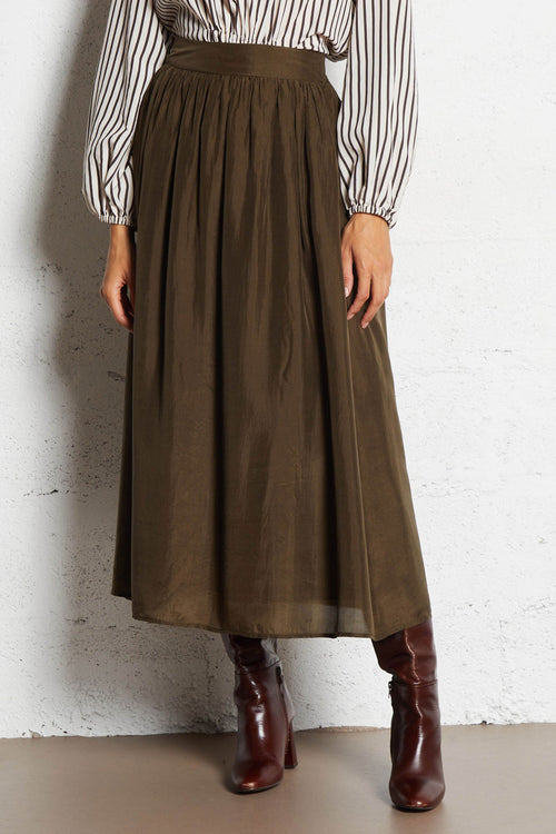 Claude Silk Midi Skirt