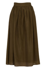 Claude Silk Midi Skirt