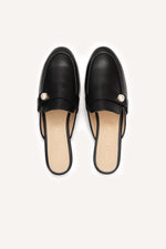 Georgia Leather Loafer Mules