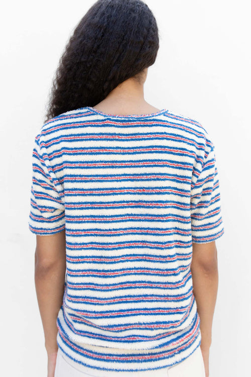 Striped Cotton-Blended Terry Tee