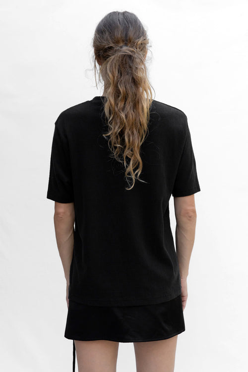 Cotton and Silk Relaxed Tee