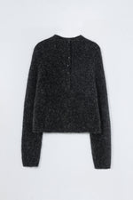 Baby Alpaca-Blended Polo Sweater