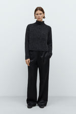 Baby Alpaca-Blended Polo Sweater