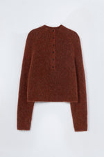 Baby Alpaca-Blended Polo Sweater