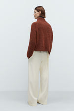 Baby Alpaca-Blended Polo Sweater