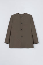 Round Neck Mohair Blazer