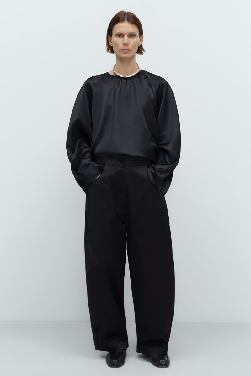 Satin Curved Pants