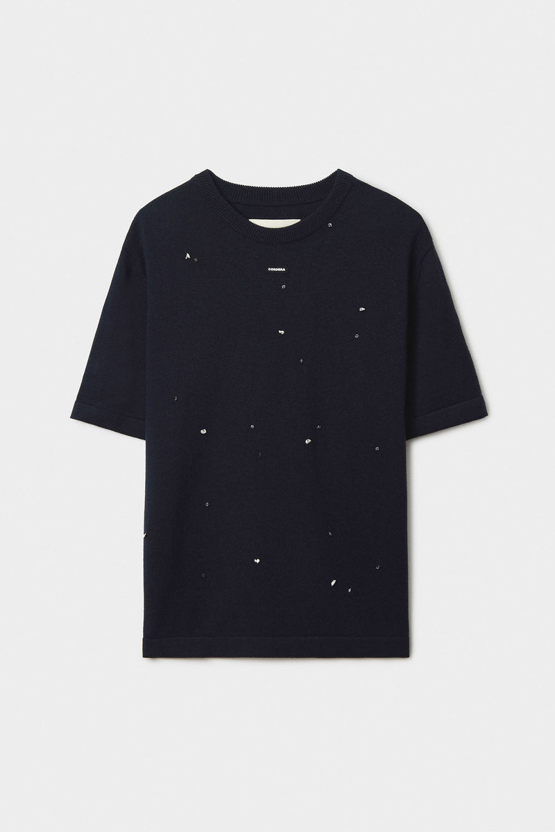 Merino Wool Beaded T-Shirt