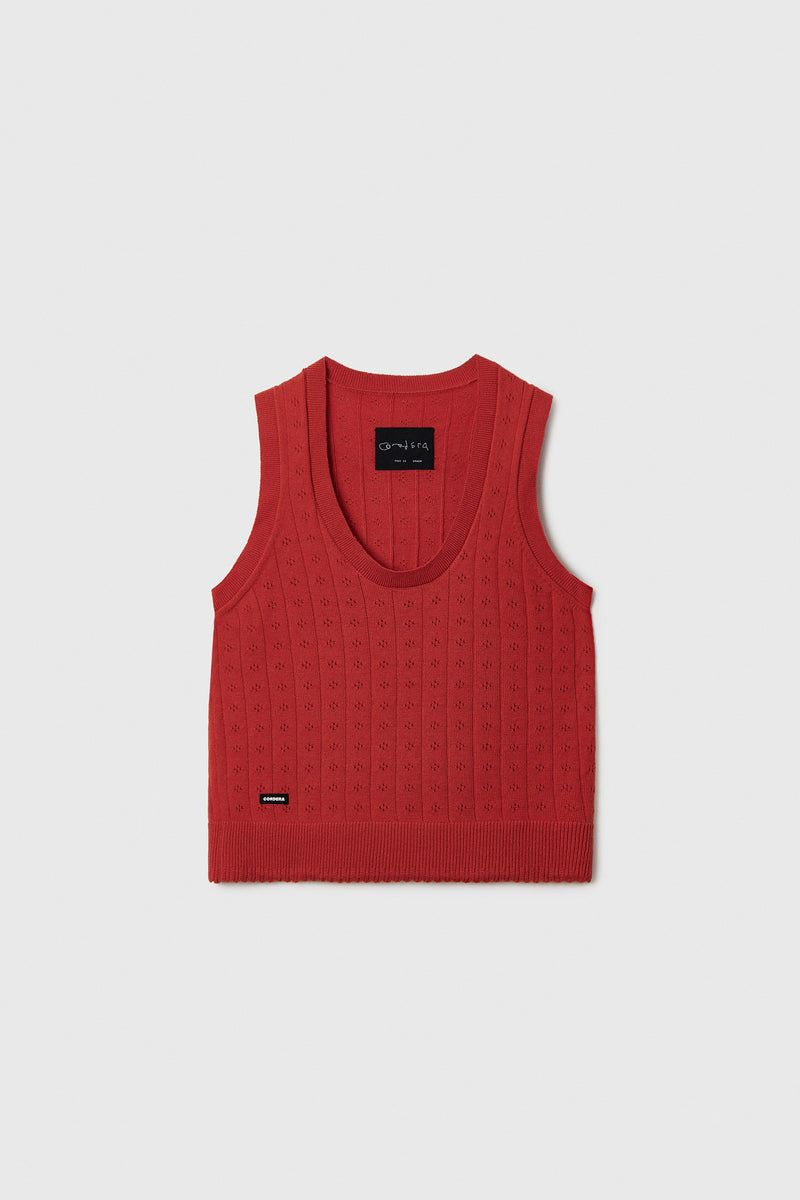 Pointelle Tank Top