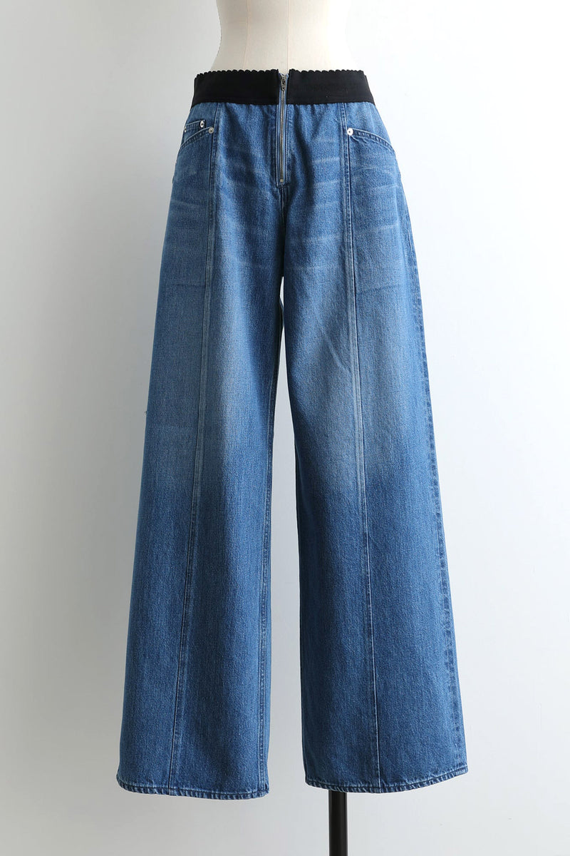 Organic Cotton Denim Wide-Leg Jeans
