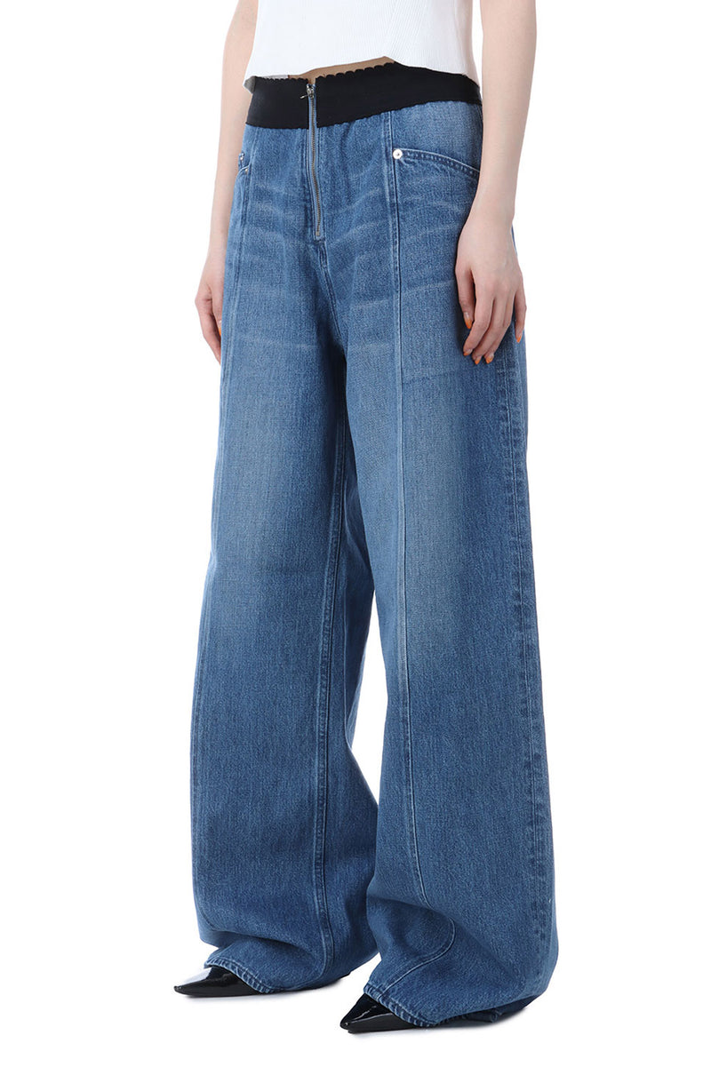 Organic Cotton Denim Wide-Leg Jeans