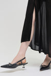 Velvet Tulle Gathered Skirt