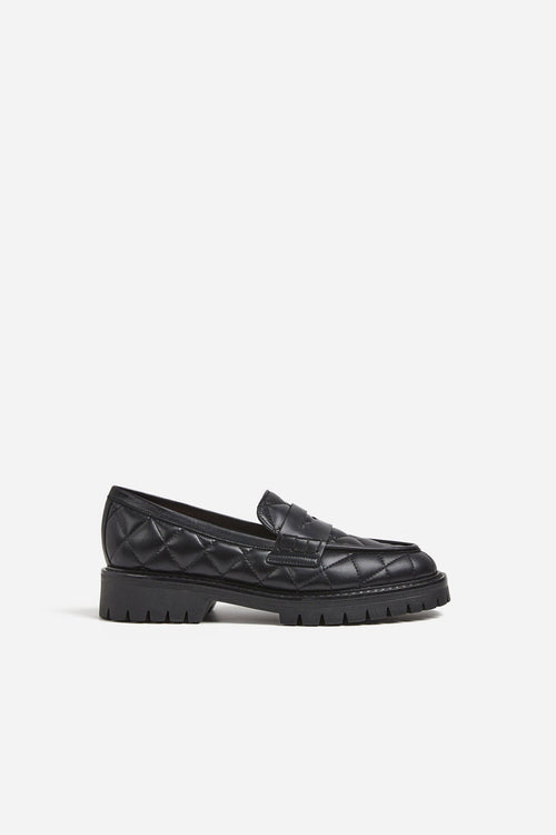 Signe Quilted Leather Loafers