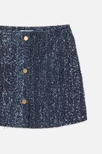 Denim Boucle Mini Skirt