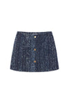 Denim Boucle Mini Skirt