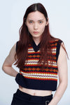 Fairisle Tight Fit Wool Vest