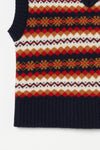 Fairisle Tight Fit Wool Vest