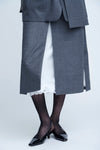 Transform Slit Wool Skirt