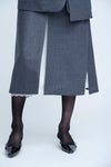 Transform Slit Wool Skirt