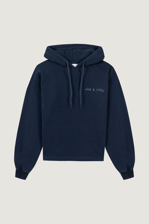 Wine & Chill Cotton Hoodie