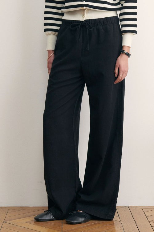 Cotton and Lyocell Drawstring Pants