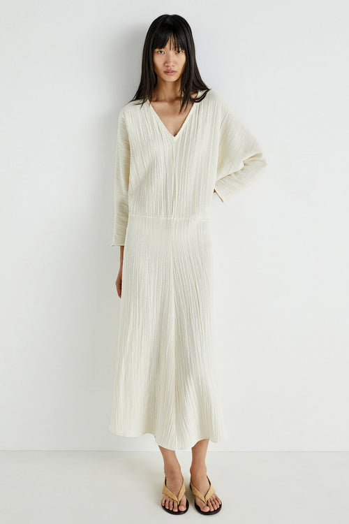 chinese dress ladies Midi Linen Dress Maceio in Cobalt Blue