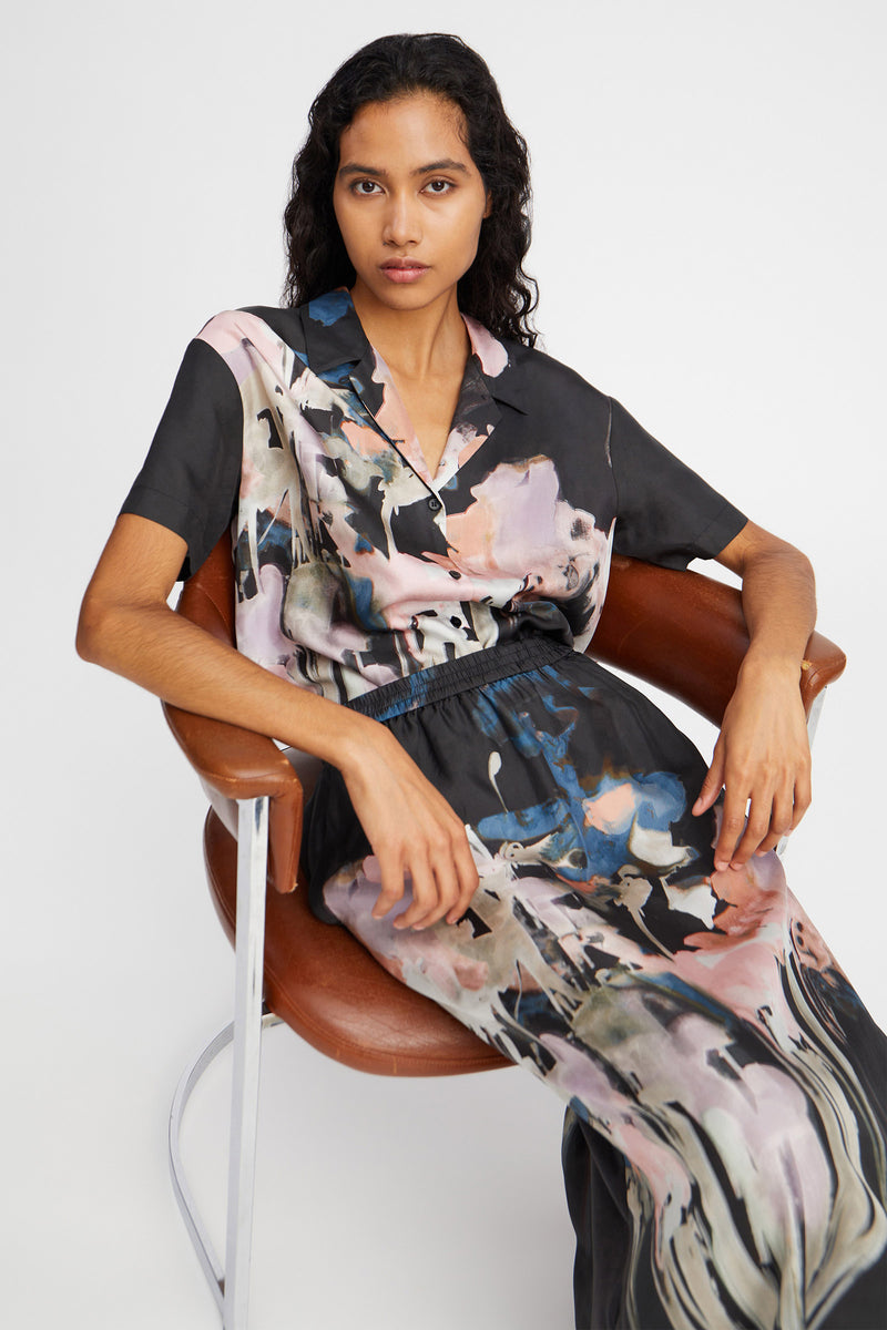 Arum Printed Silk Trousers