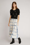 Charming Check-Print Pleated Skirt