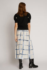 Charming Check-Print Pleated Skirt