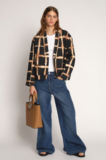 Omaha Check-Print Quilted Jacket