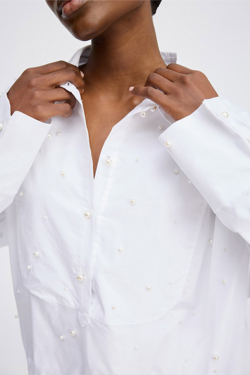 Phebe Embellishments Cotton Blouse
