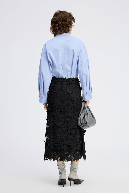 Pomi Lace & Floral Appliqué Skirt